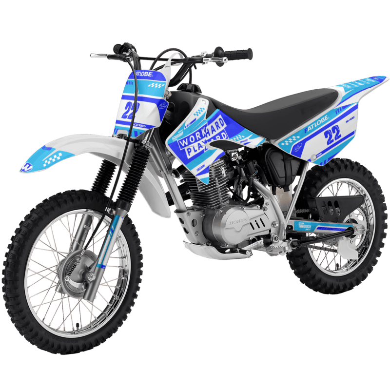 Honda CRF80 CRF100 2011 &#8211; 2016 Motocross Graphics |  MX Decals Kit Clash Blue