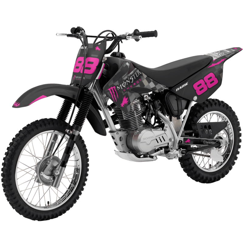 Honda CRF80 CRF100 2011 &#8211; 2016 Motocross Graphics |  MX Decals Kit Cruel Pink