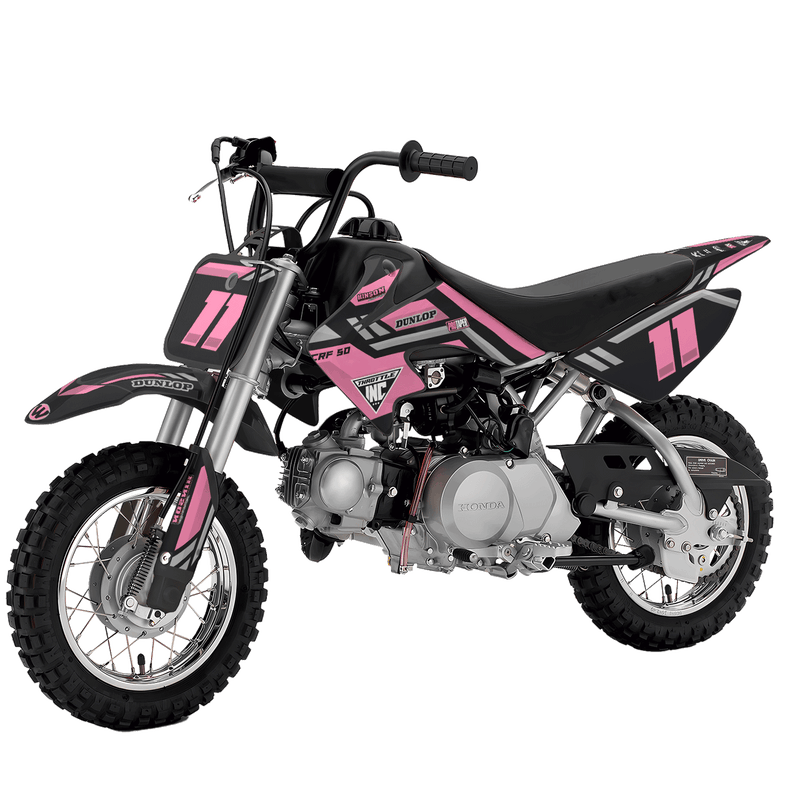 Honda CRF 50 2004 -2012 Motocross Graphics |  MX Decals Kit Solid Pink