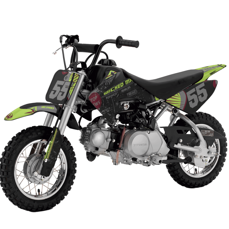 Honda CRF 50 2013 &#8211; 2023 Motocross Graphics |  MX Decals Kit Newz Green