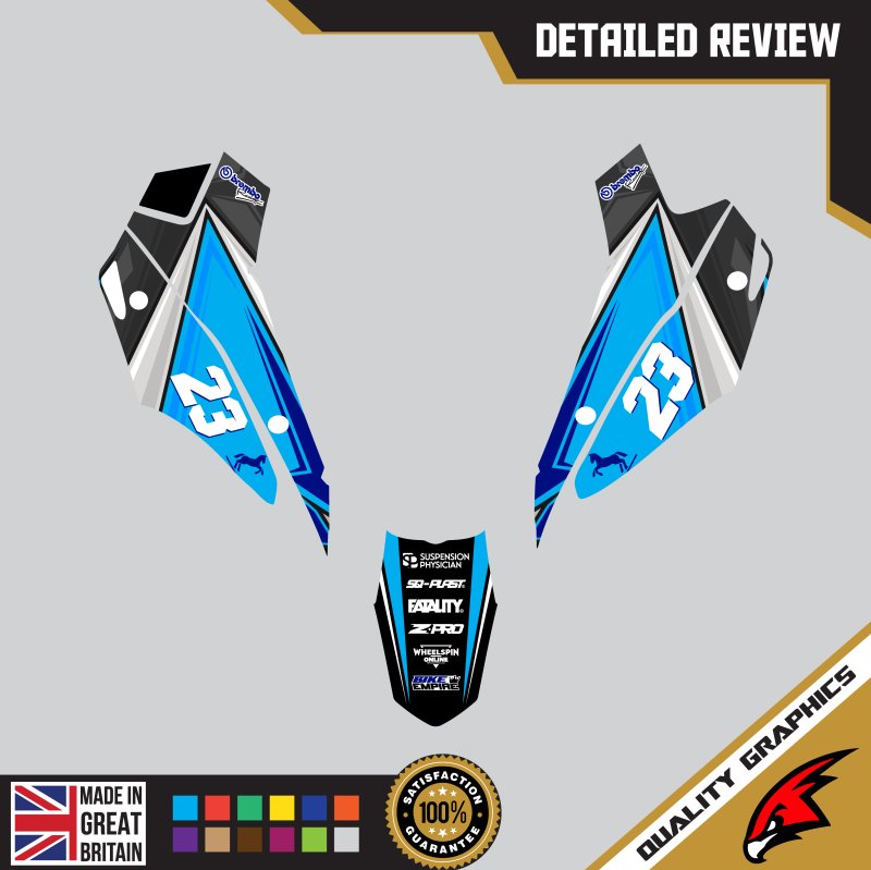 Honda CRF110F 2013 &#8211; 2018 Motocross Graphics |  MX Decals Kit Peary Blue