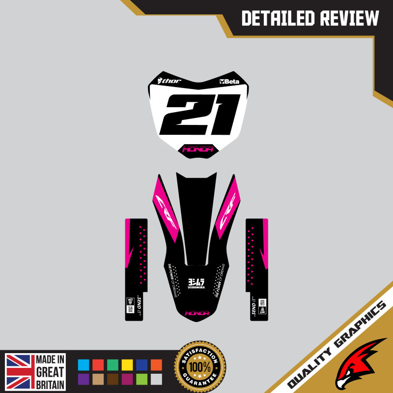 Honda CRF110F 2013 &#8211; 2018 Motocross Graphics |  MX Decals Kit Swinger Pink