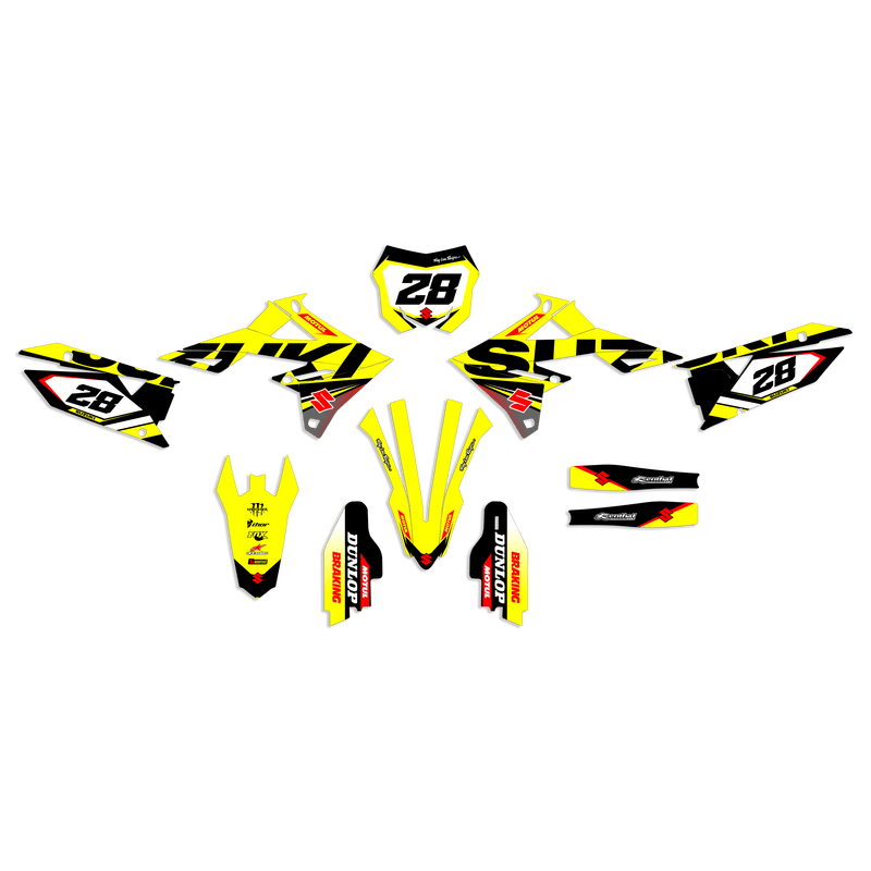 Suzuki MX Motocross Graphics Kit &#8211; Yumico