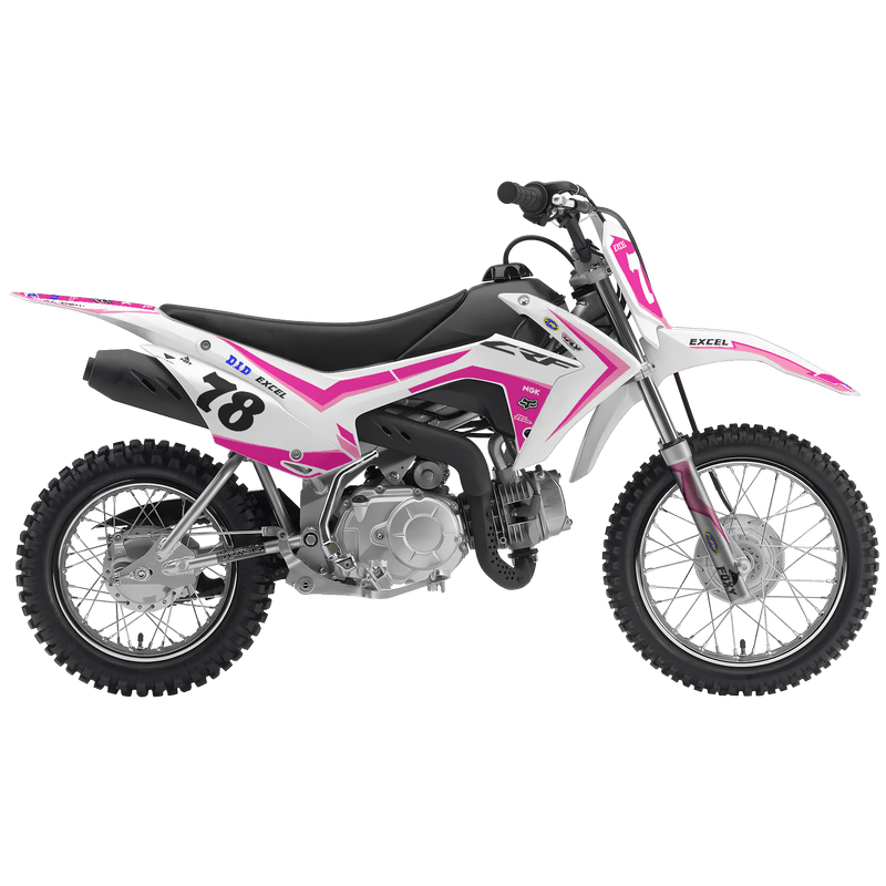 Honda CRF110F 2013 &#8211; 2018 Motocross Graphics |  MX Decals Kit Burbury Pink