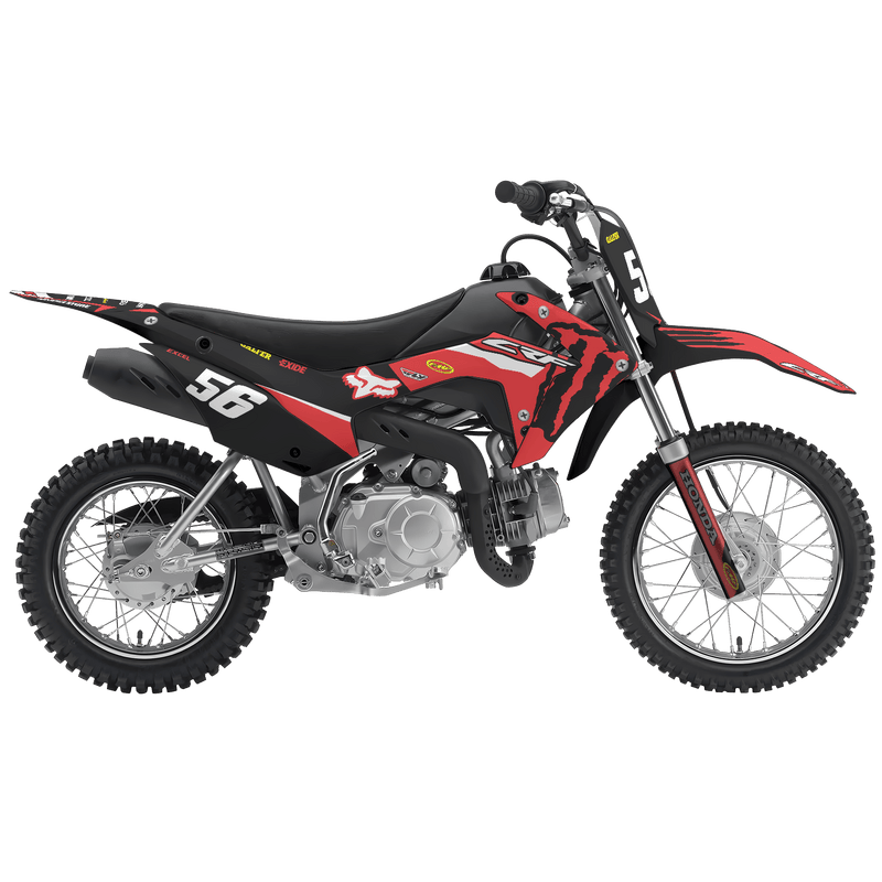 Honda CRF110F 2013 &#8211; 2018 Motocross Graphics |  MX Decals Kit Gigma Red