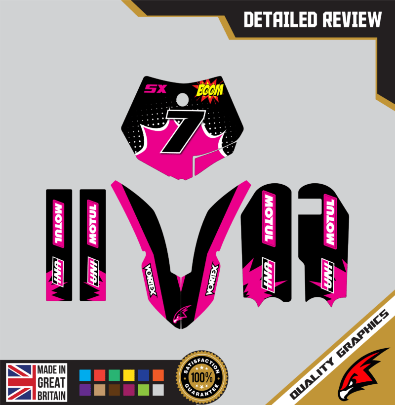 KTM SX50 50SX 2009 &#8211; 2015 Motocross Graphics |  MX Decals Kit Blast Pink
