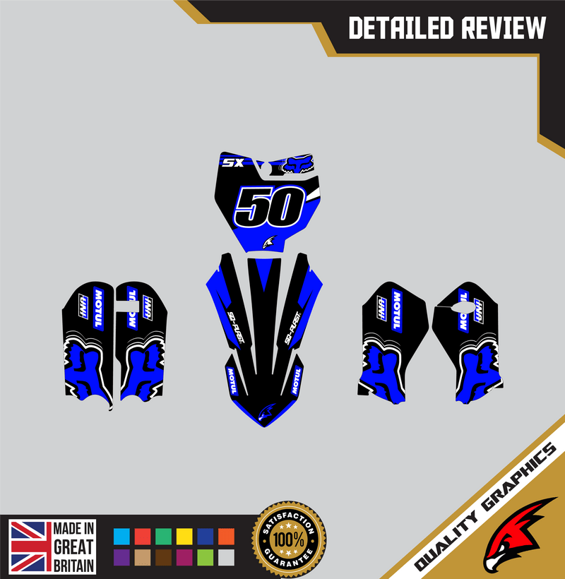 KTM SX50 50SX 2016 &#8211; 2023 Motocross Graphics |  MX Decals Kit Matrix Blue
