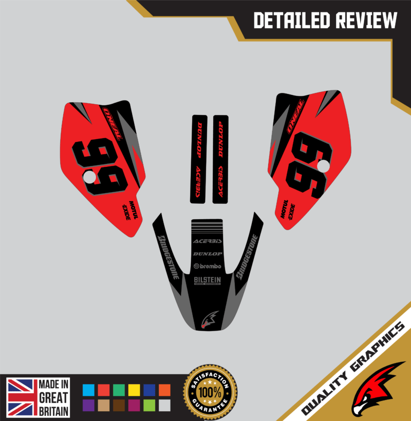 KTM SX50 50SX 1998 &#8211; 2001 Motocross Graphics |  MX Decals Kit Push Red
