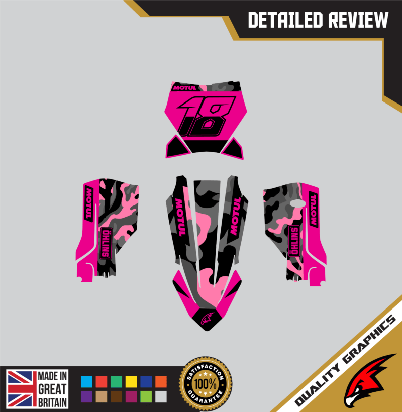 KTM 125 250 300 SX XC 2023 Motocross Graphics |  MX Decals Kit Tornado Pink