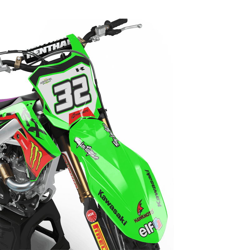Kawasaki MX Motocross Graphics Kit &#8211; Shell Shock