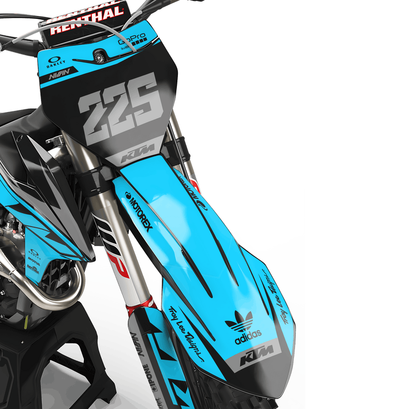 KTM MX Motocross Graphics Kit &#8211; Sky Light