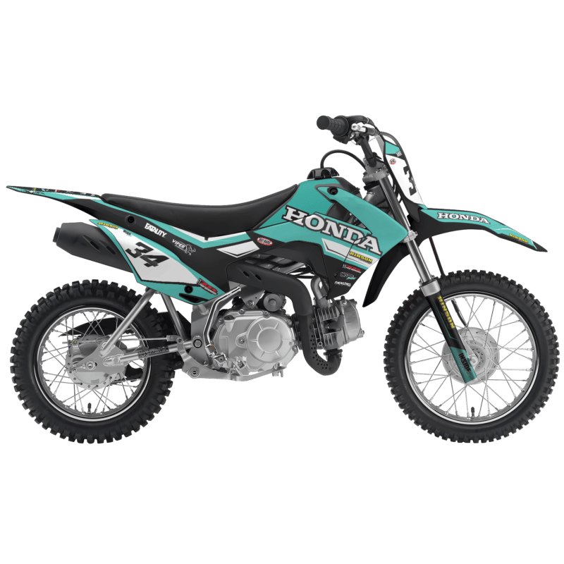 Honda CRF110F 2013 &#8211; 2018 Motocross Graphics |  MX Decals Kit Ideal Teal