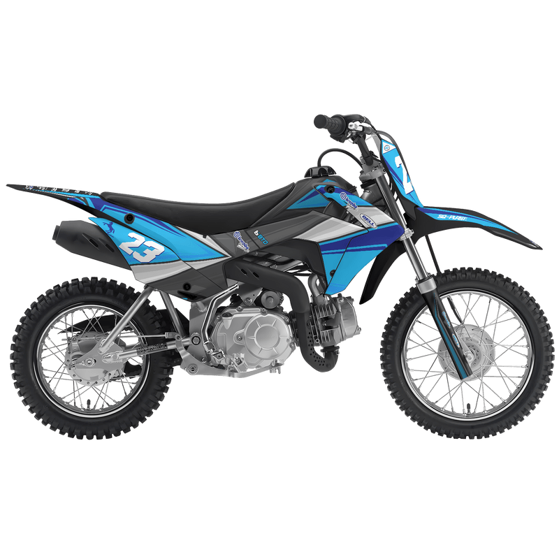 Honda CRF110F 2013 &#8211; 2018 Motocross Graphics |  MX Decals Kit Peary Blue