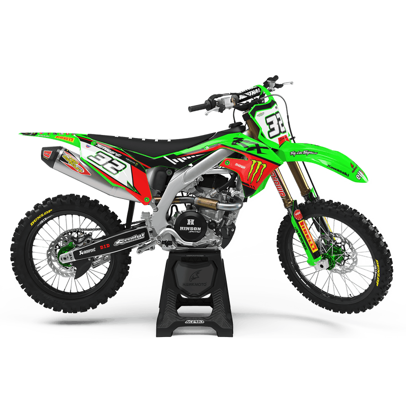 Kawasaki MX Motocross Graphics Kit &#8211; Shell Shock