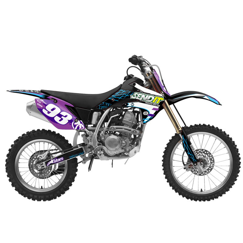 Honda CRF150R 2007 &#8211; 2023 Motocross Graphics |  MX Decals Kit SendIt Cyan