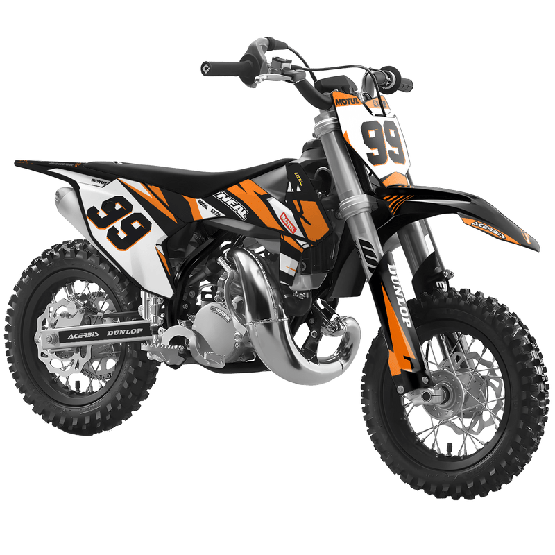 KTM SX50 50SX 2002 &#8211; 2008 Motocross Graphics |  MX Decals Kit Push Orange