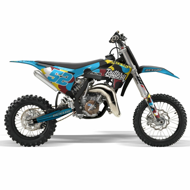 Husqvarna TC 65 2016 &#8211; 2023 MX Motocross Graphics |  Kit &#8211; Cyan