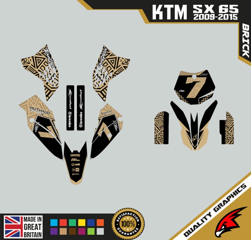 KTM SX65 09-15 Motocross Graphics | MX Decals Kit Brick Tan