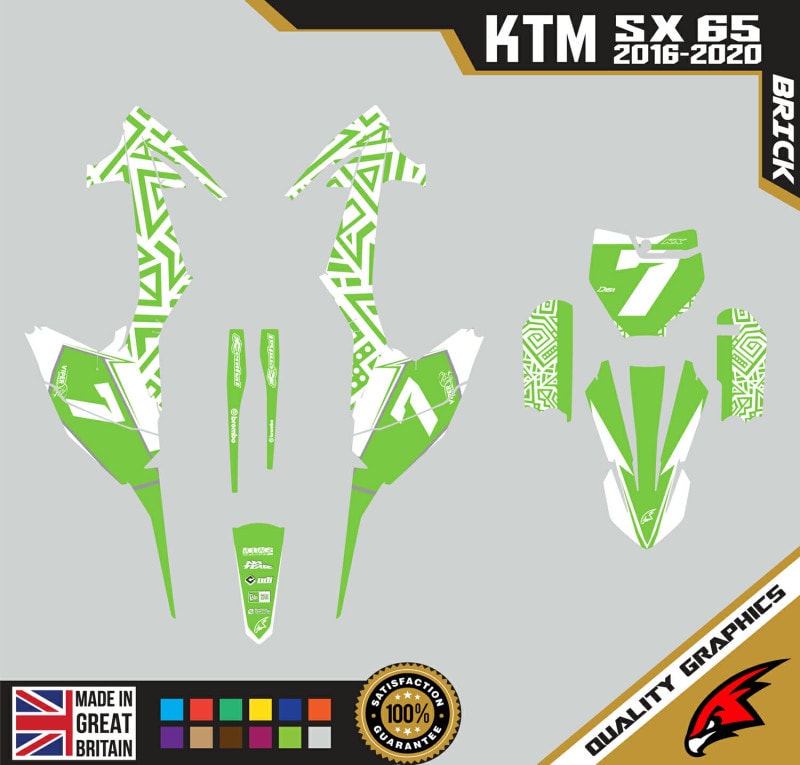 KTM SX65 2016-20 Motocross Graphics | MX Decals Kit Brick Green