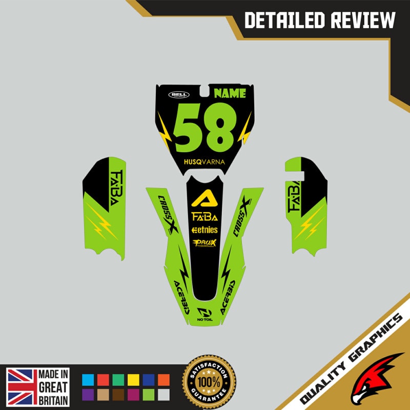 Husqvarna TC 65 2016 &#8211; 2023 MX Motocross Graphics |  Kit &#8211; Freight Green