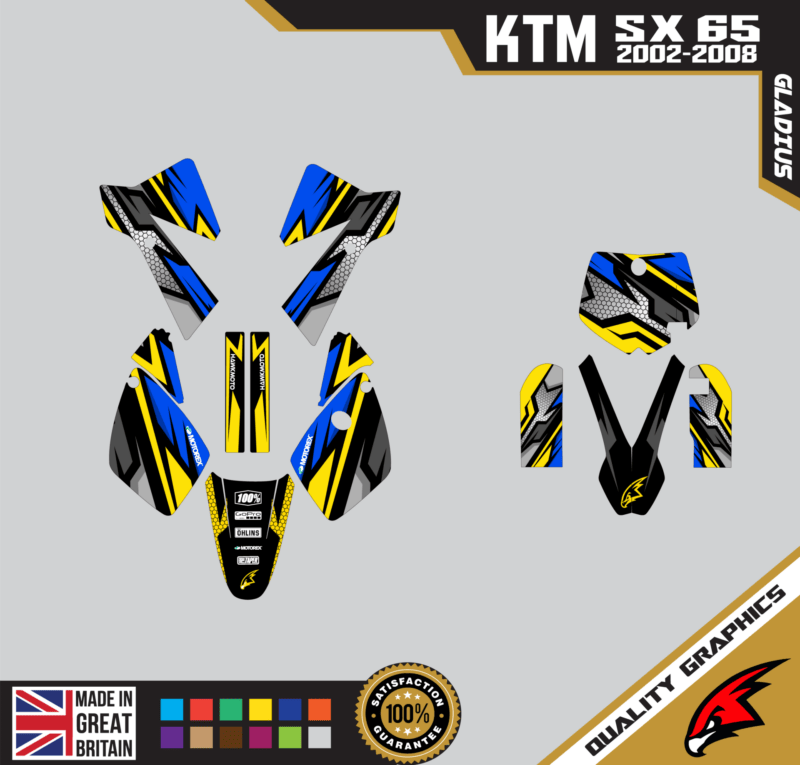 KTM SX65 02-08 Motocross Graphics | MX Decals Kit Gladius