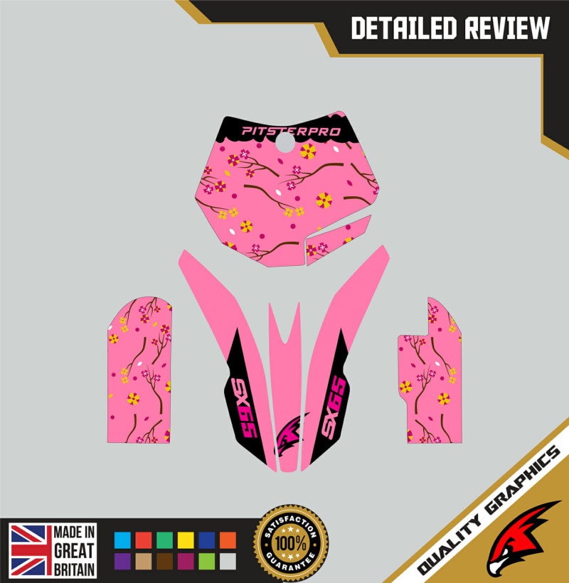 KTM SX65 09-15 Motocross Graphics | MX Decals Kit Surfer Pink
