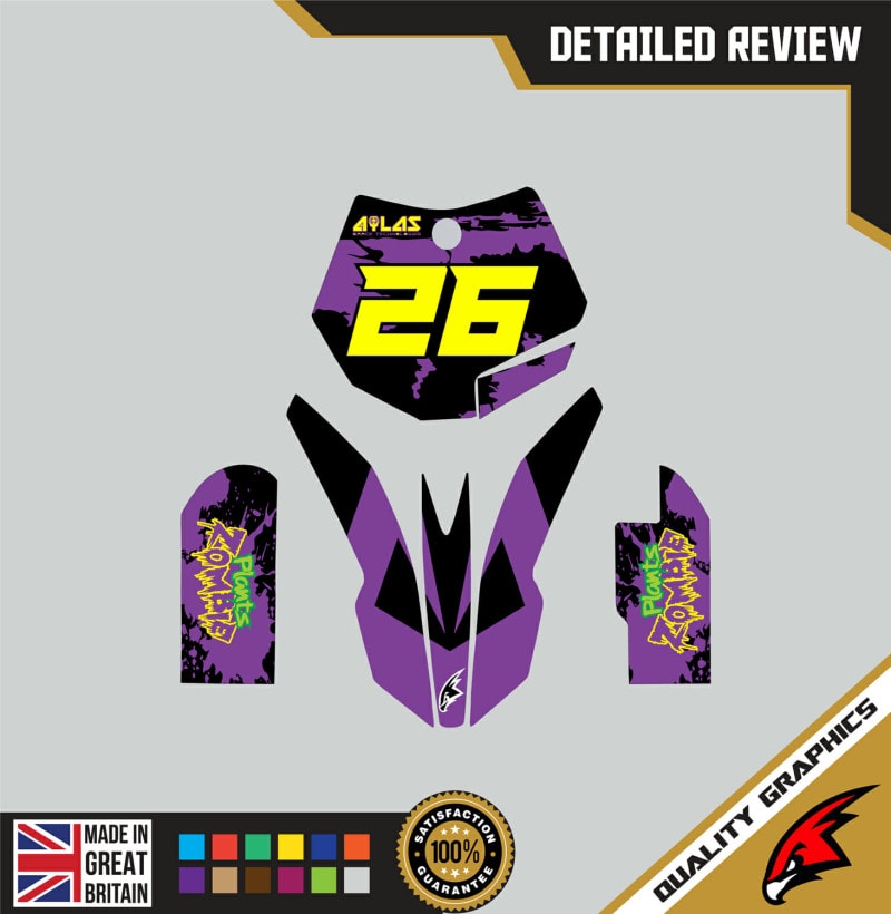 KTM SX65 09-15 Motocross Graphics | MX Decals Kit Zombie Purple