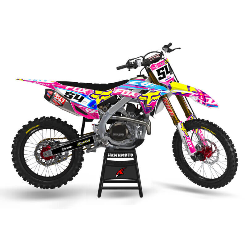 Honda MX Motocross Graphics |  Kit All Models All Years &#8211; Pink Split