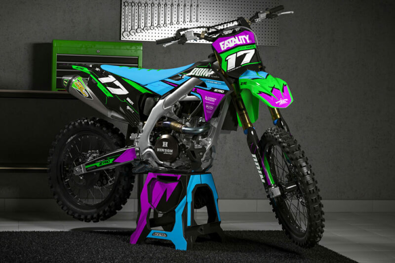 Kawasaki MX Motocross Graphics Kit &#8211; Synth