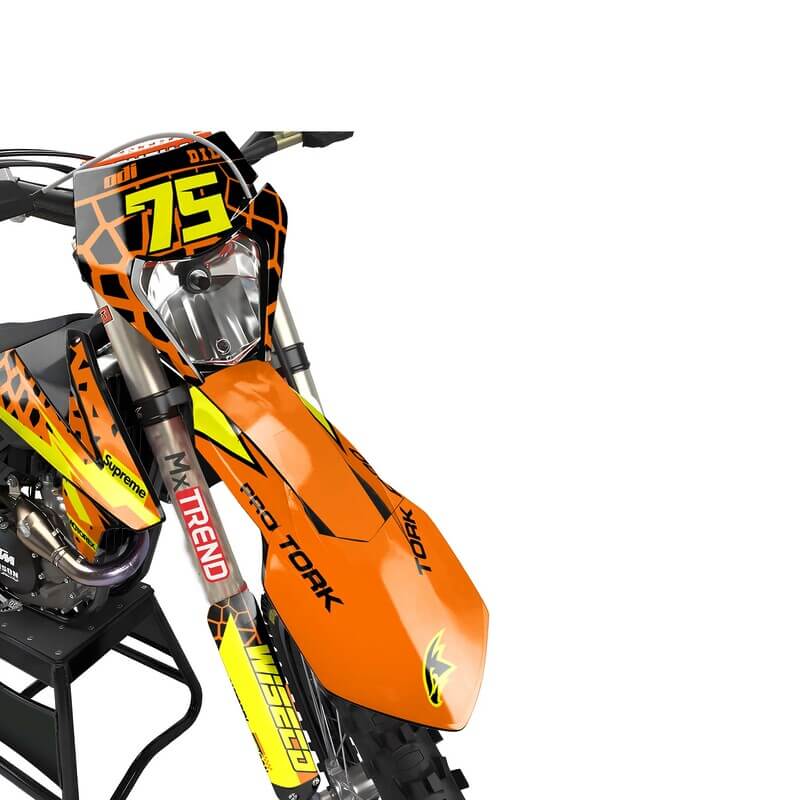 KTM MX Motocross Graphics |  Kit All Models All Years &#8211; Elmo Orange