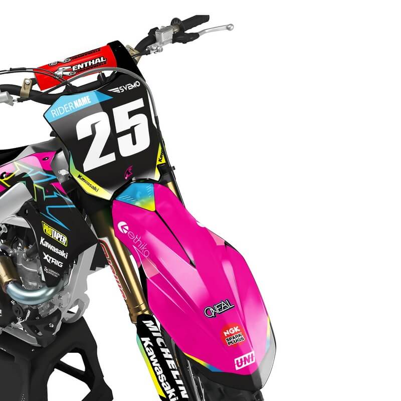 Kawasaki MX Motocross Graphics Kit &#8211; Masao Pink