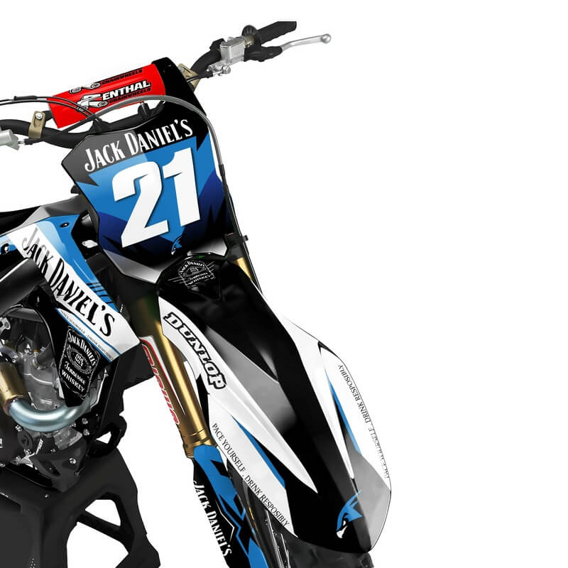 Kawasaki MX Motocross Graphics Kit &#8211; Aoto Blue