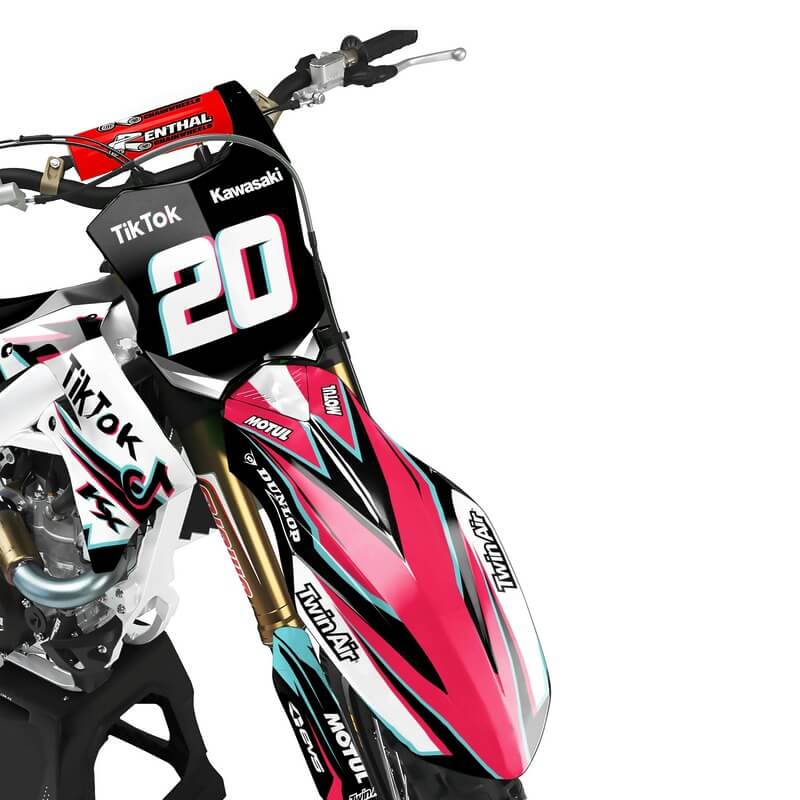 Kawasaki MX Motocross Graphics Kit &#8211; Daichi-white