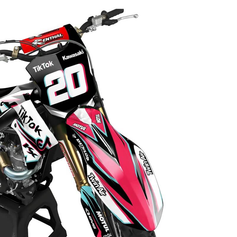 Kawasaki MX Motocross Graphics Kit &#8211; Daichi Black
