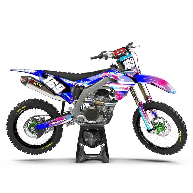Kawasaki MX Motocross Graphics Kit &#8211; Yuto Blue