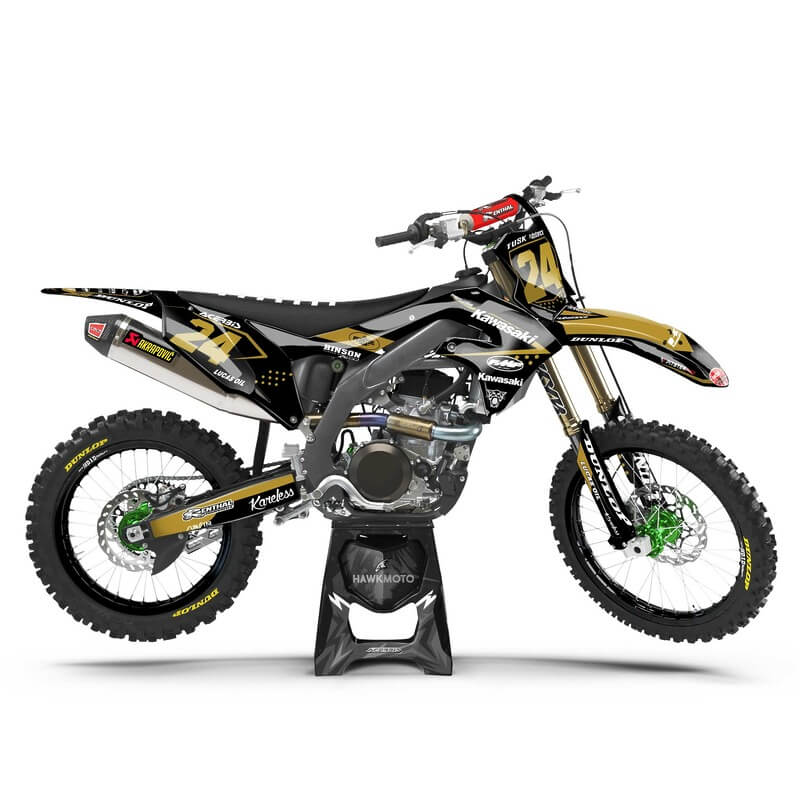 Kawasaki MX Motocross Graphics Kit &#8211; Banri Brown