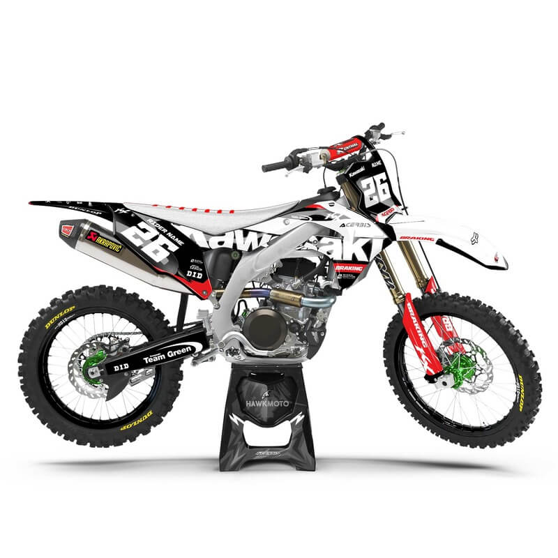 Kawasaki MX Motocross Graphics Kit &#8211; Taro White