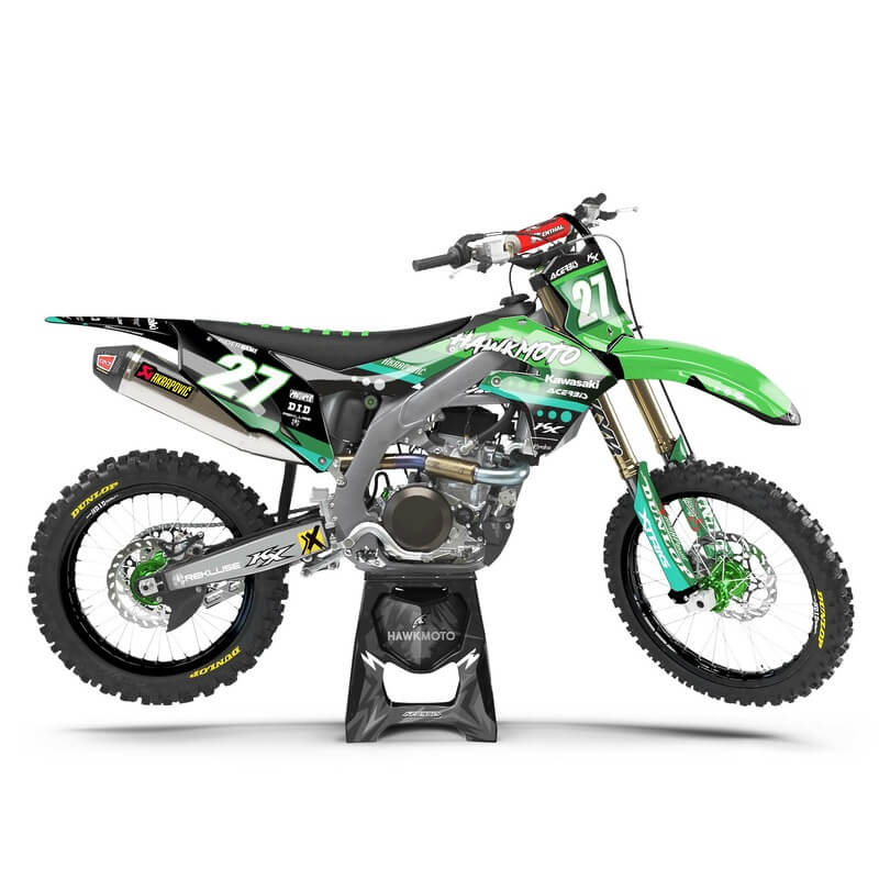 Kawasaki MX Motocross Graphics Kit &#8211; Naoki Green
