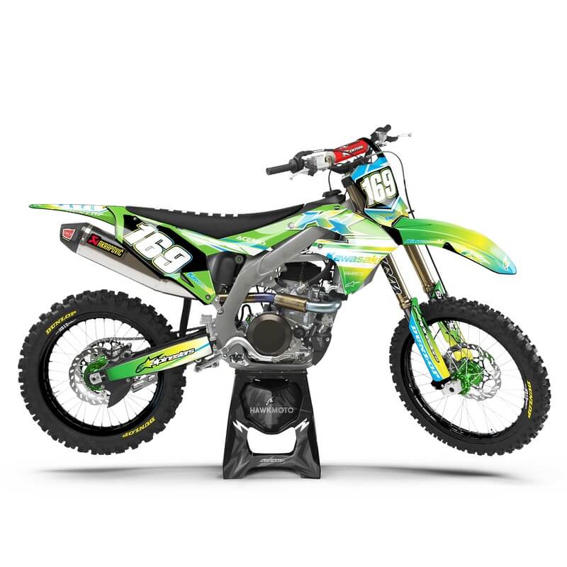 Kawasaki MX Motocross Graphics Kit &#8211; Yuto Lime